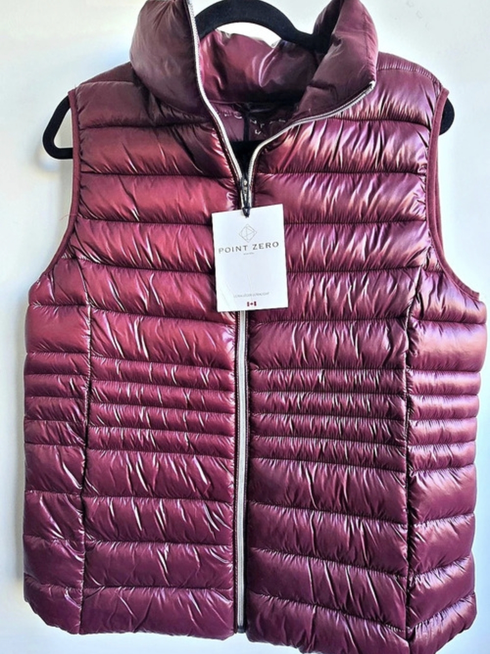 Chill Vest In Burgundy/ Sangria Puffer Vest NWT